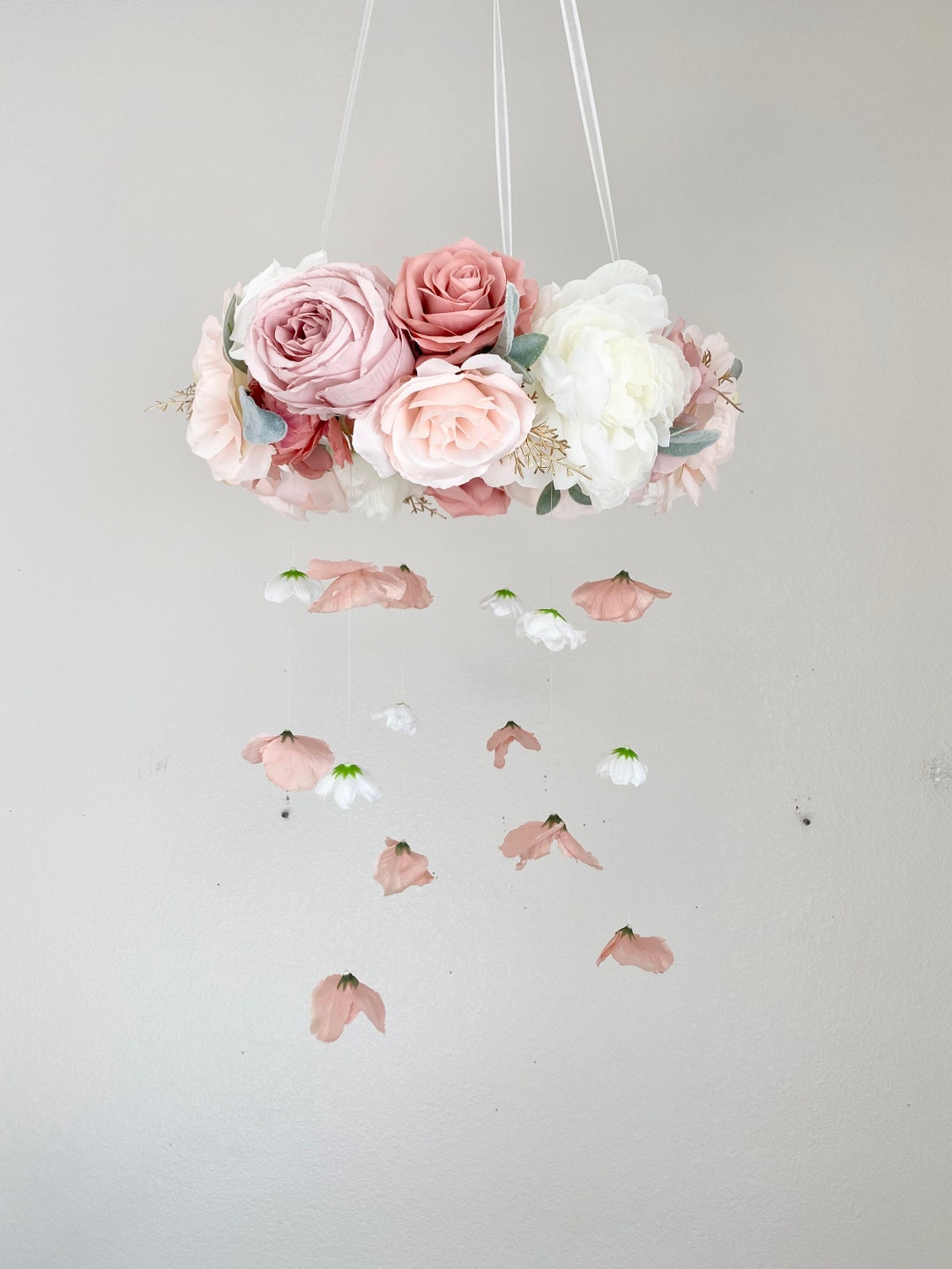 Floral Mobile Girl Flower Mobile Nursery Girl Crib Mobile Girl Nursery