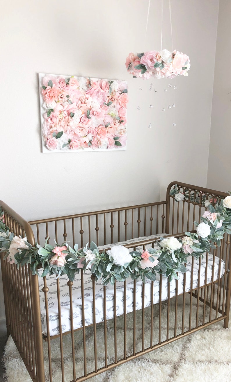 Flower Wall Hanging Girl Nursery Decor Girl Room Decor Baby Etsy