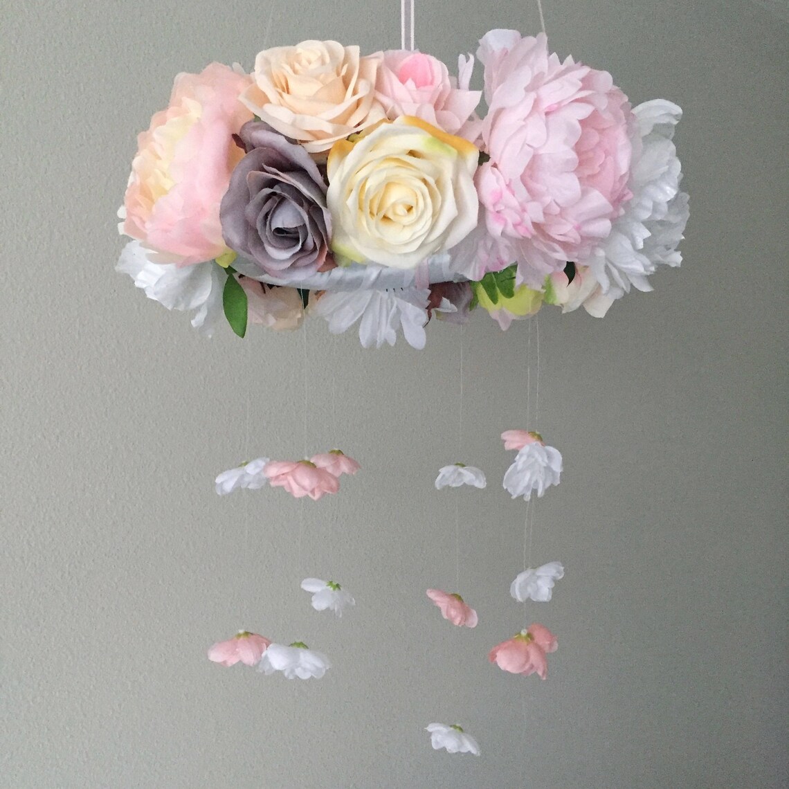 Floral Mobile Flower Mobile Crib Mobile Nursery Mobile Etsy
