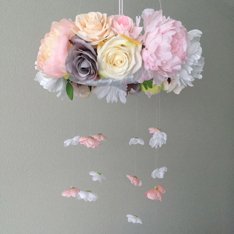 Floral Mobile Flower Mobile Crib Mobile Nursery Mobile Etsy
