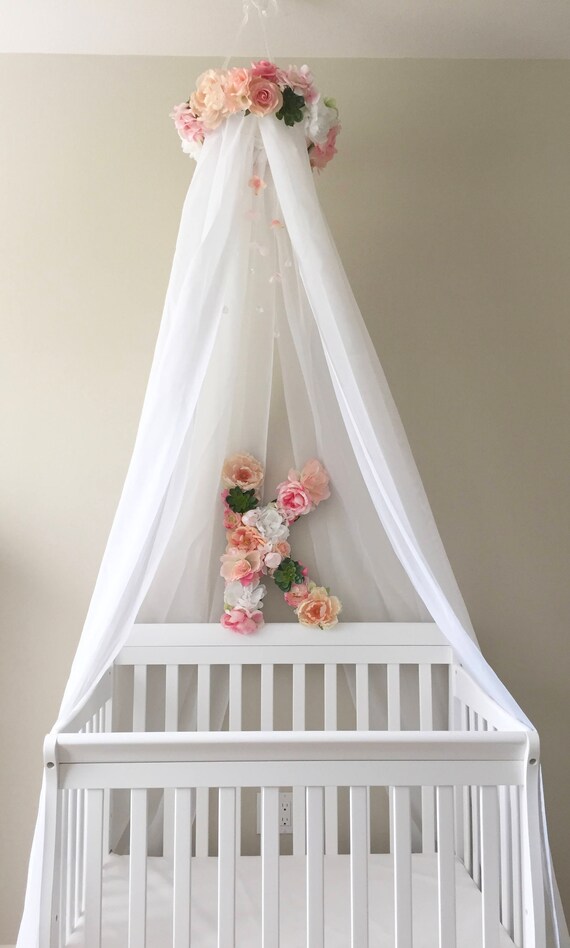 floral crib canopy