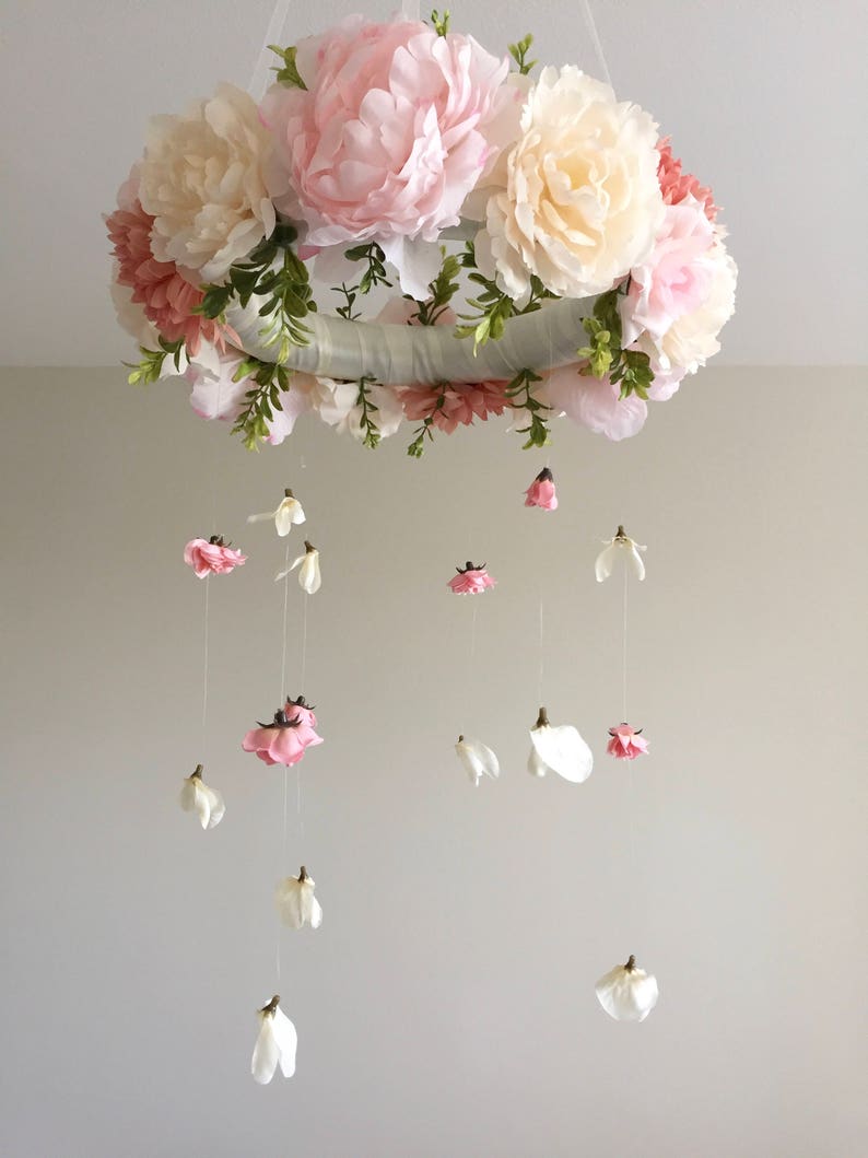 Floral Mobile Flower Mobile Hanging Mobile Crib Mobile Etsy