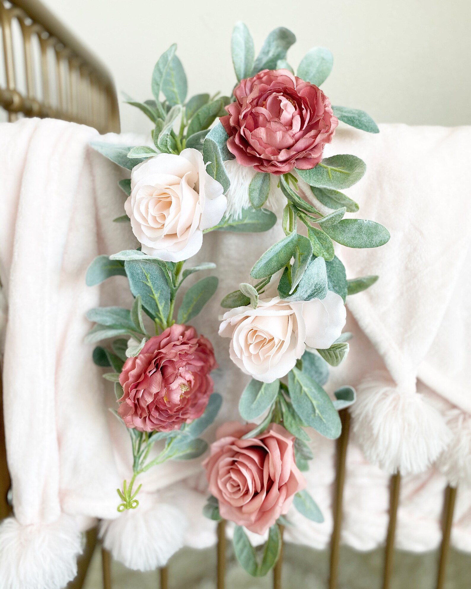 Floral High Chair Garland Garland Birthday High Chair Banner Etsy