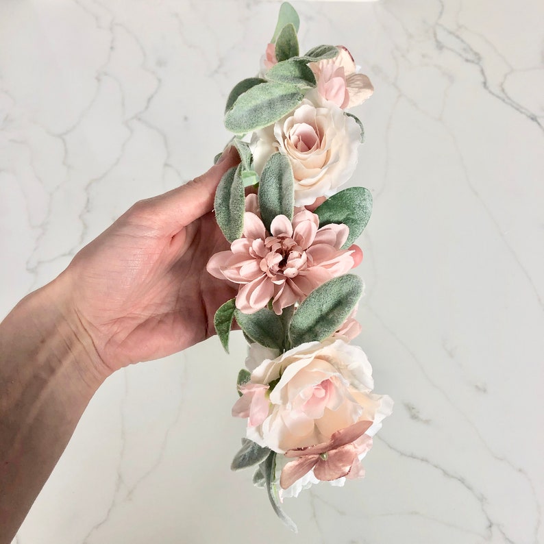 Baby Shower Flower Crown Adult Bridal Shower Bride Flower Etsy