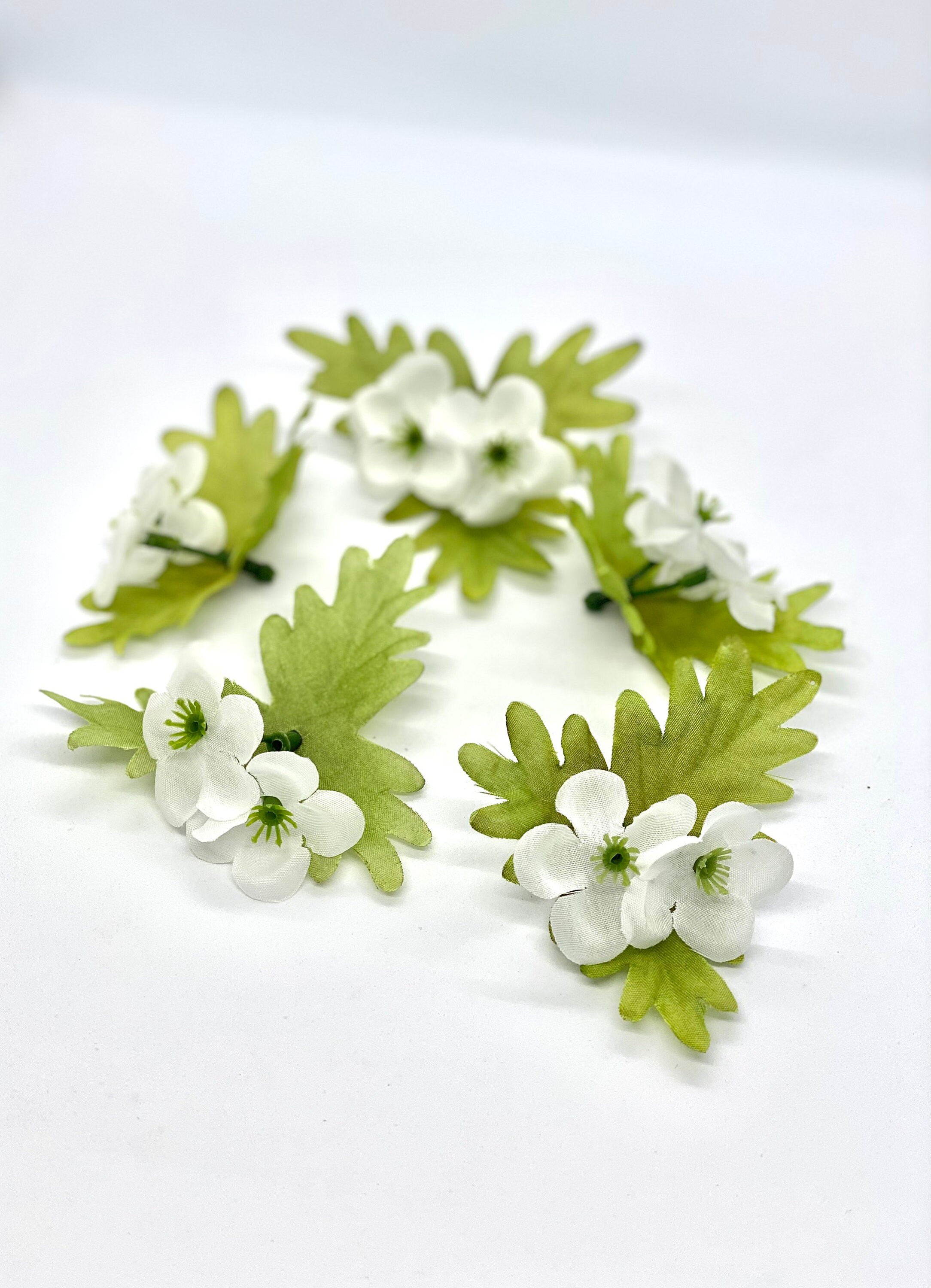 Set of 5 White Wildflower Greenery Sprig Accent Artificial Etsy