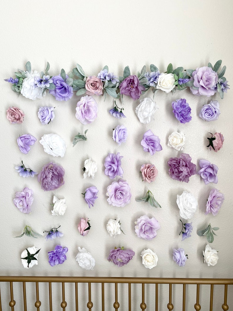 Flower Hanging Decor Flower Wall Hanging Nursery Floral Etsy