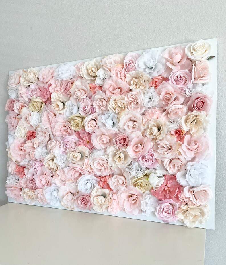 Blush Pink Flower Wall Decor Nursery Peony Wall Art Flower Etsy