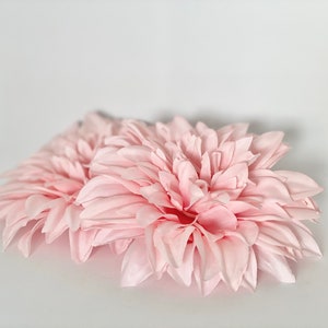 6 Large Baby Pink Dahlia Large Artificial Dahlia Wedding Flower Dahlia Silk Flower Dahlia Cake Flower Dahlia Party Decor Baby Shower Flower image 2