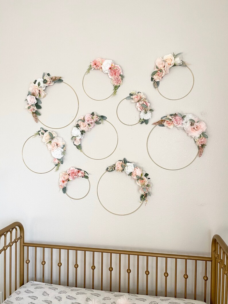 Girl Nursery Wall Decor Girl Blush Nursery Decor Floral - Etsy