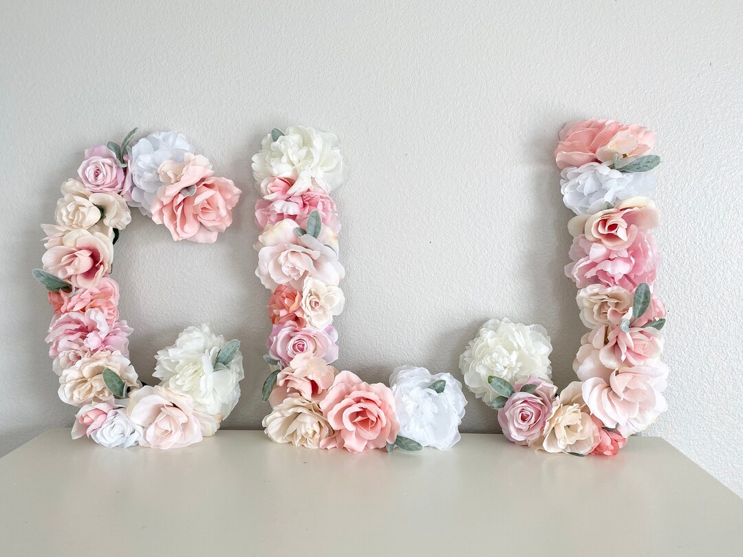 Flower Letter Floral Letter Decor Gift Nurse Gift Nursing Etsy