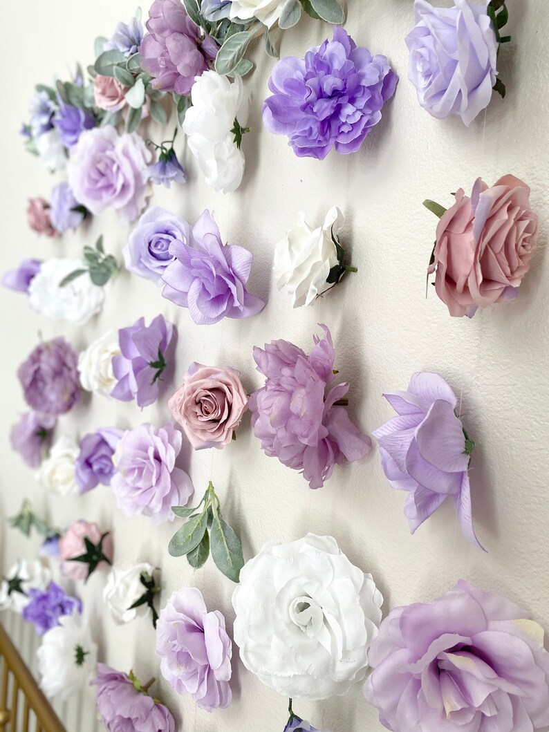 Flower Hanging Decor Flower Wall Hanging Nursery Floral Etsy