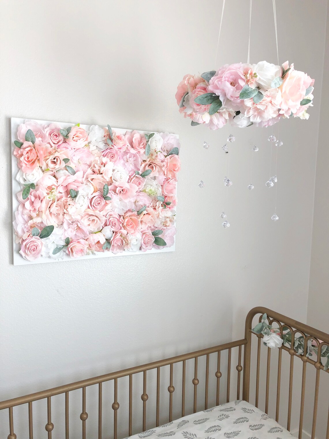 Flower Wall Hanging Girl Nursery Decor Girl Room Decor Baby Etsy