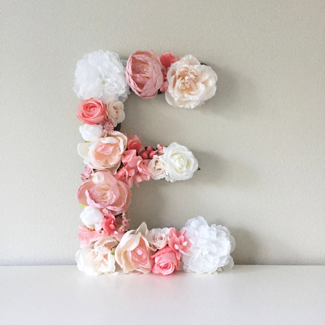 Large Floral Letter Custom Flower Letter Nursery Letter Name - Etsy