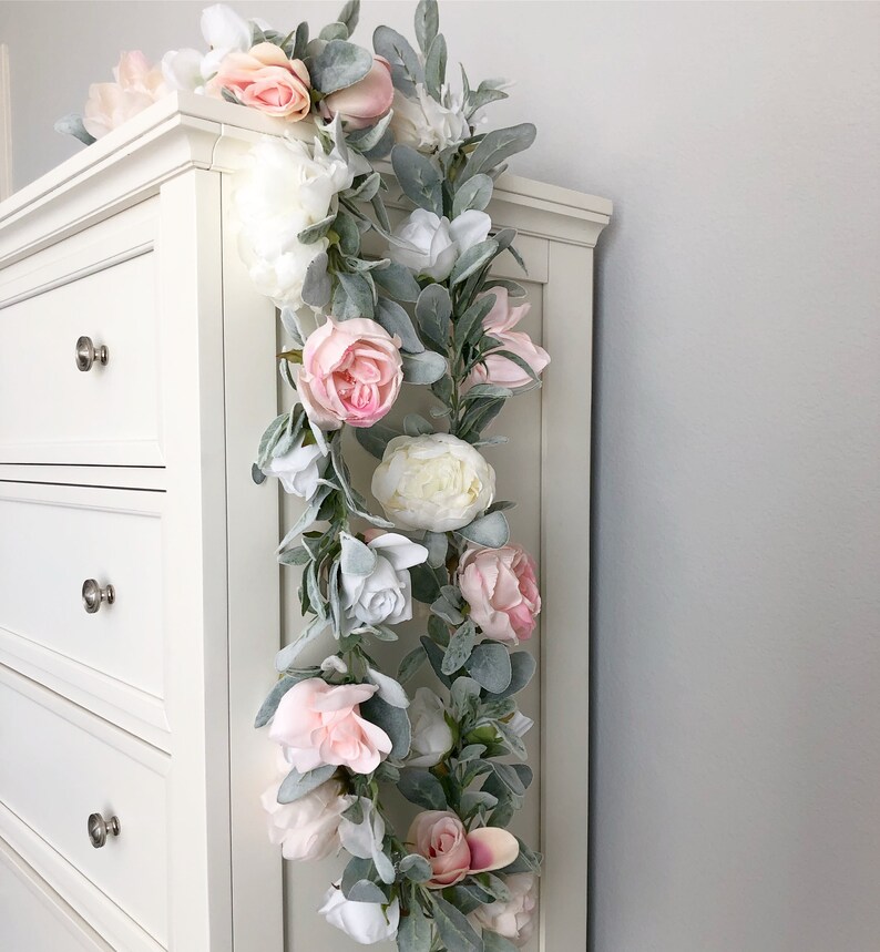 Floral Garland Nursery Garland Baby Shower Garland Birthday Etsy UK