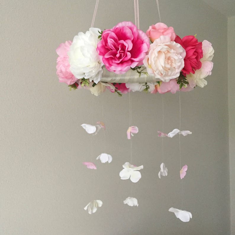 Floral Mobile Flower Mobile Crib Mobile Nursery Mobile Etsy