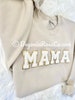 Chenille MAMA Sweatshirt MAMA Crewneck MAMA Patch Sweatshirt Mom Gift First Mothers Day Gift Baby Shower Gift Mom Tee Cool Mom Mom Life Tee 