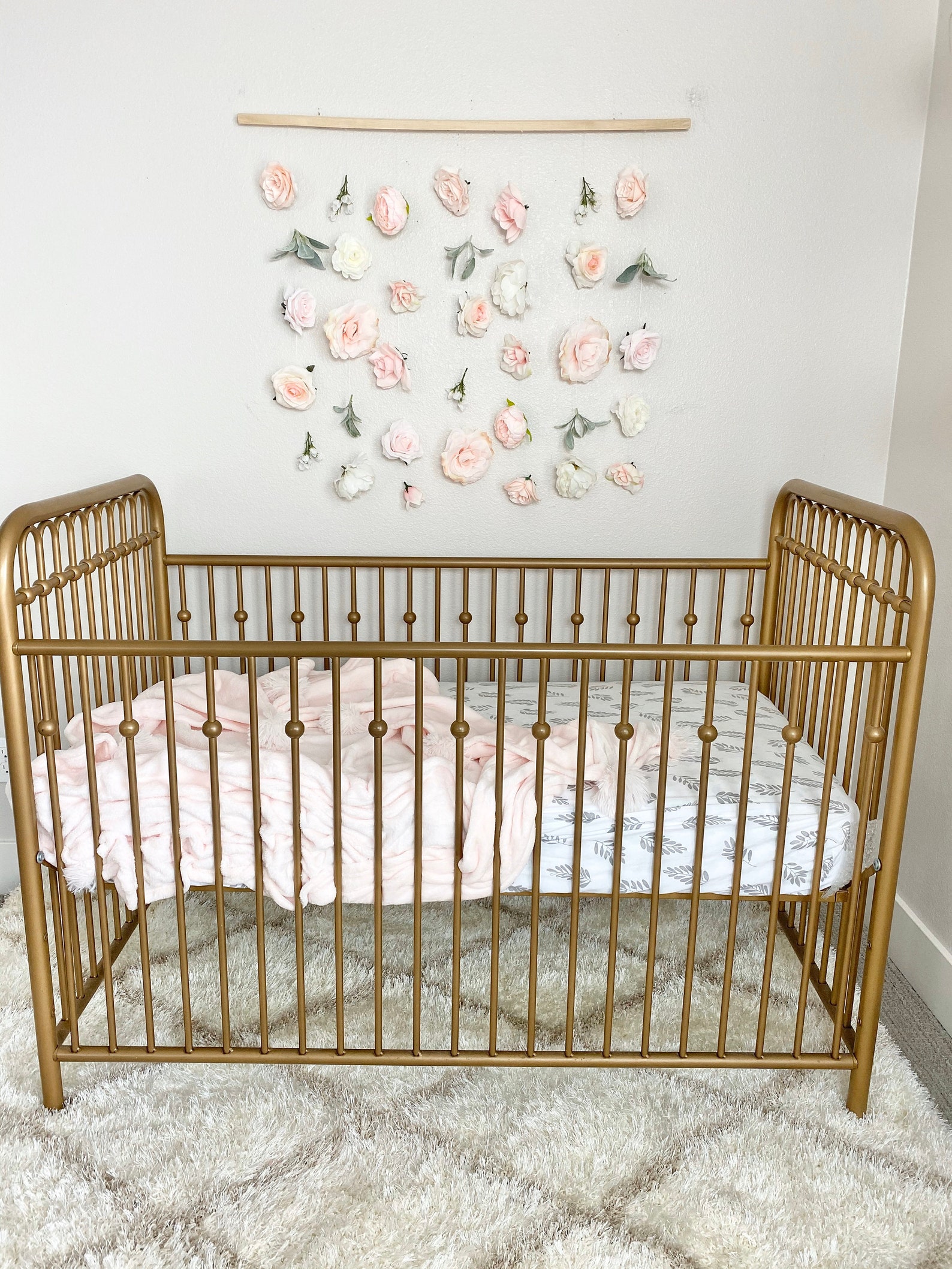 Flower Wall Hanging Girl Nursery Decor Girl Floral Wall Etsy