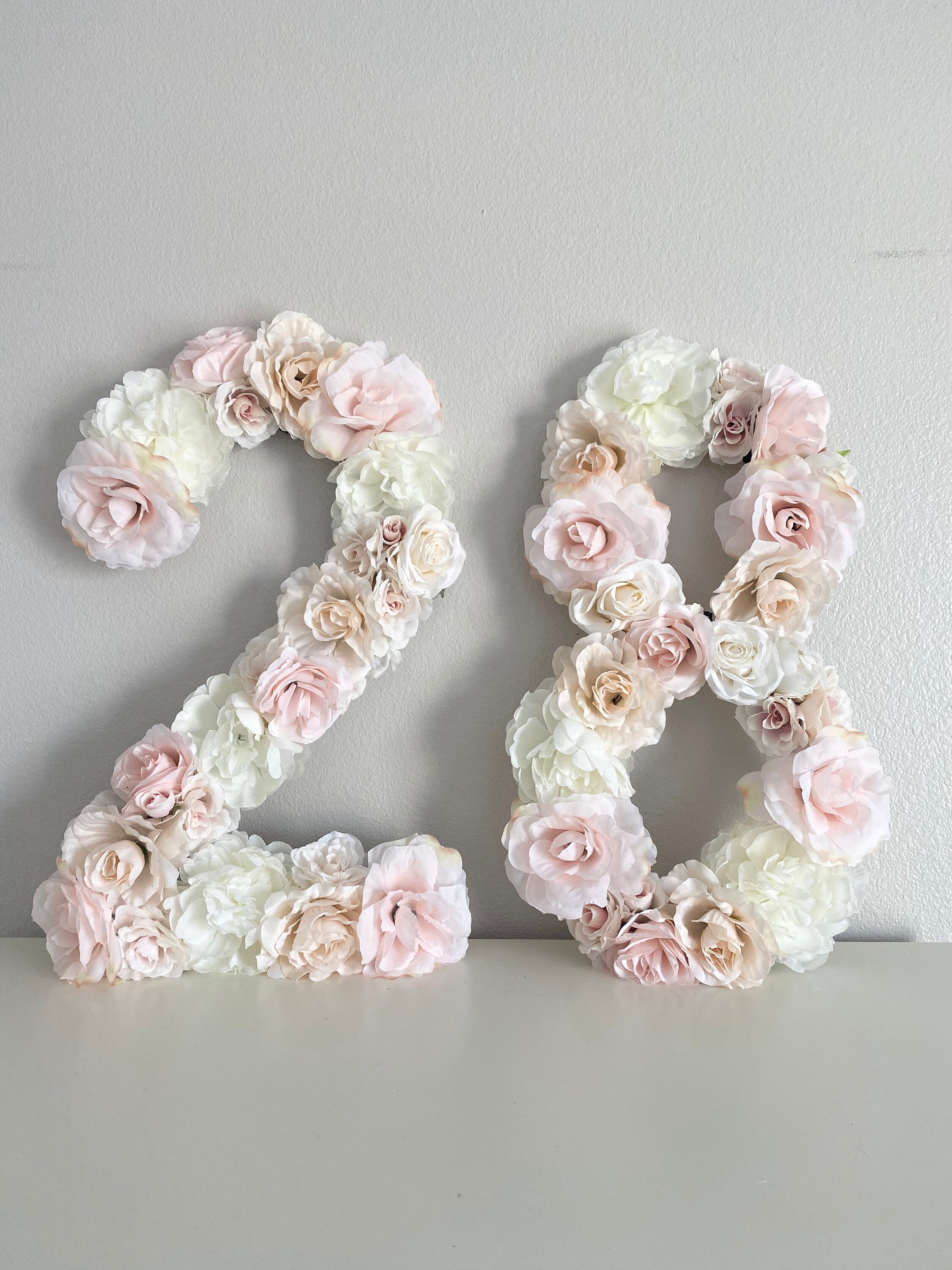 Flower Number 30 Birthday Number With Artificial Flowers Wedding Floral  Number Birthday Party Decor Photo Shoot Anniversary Decoration 