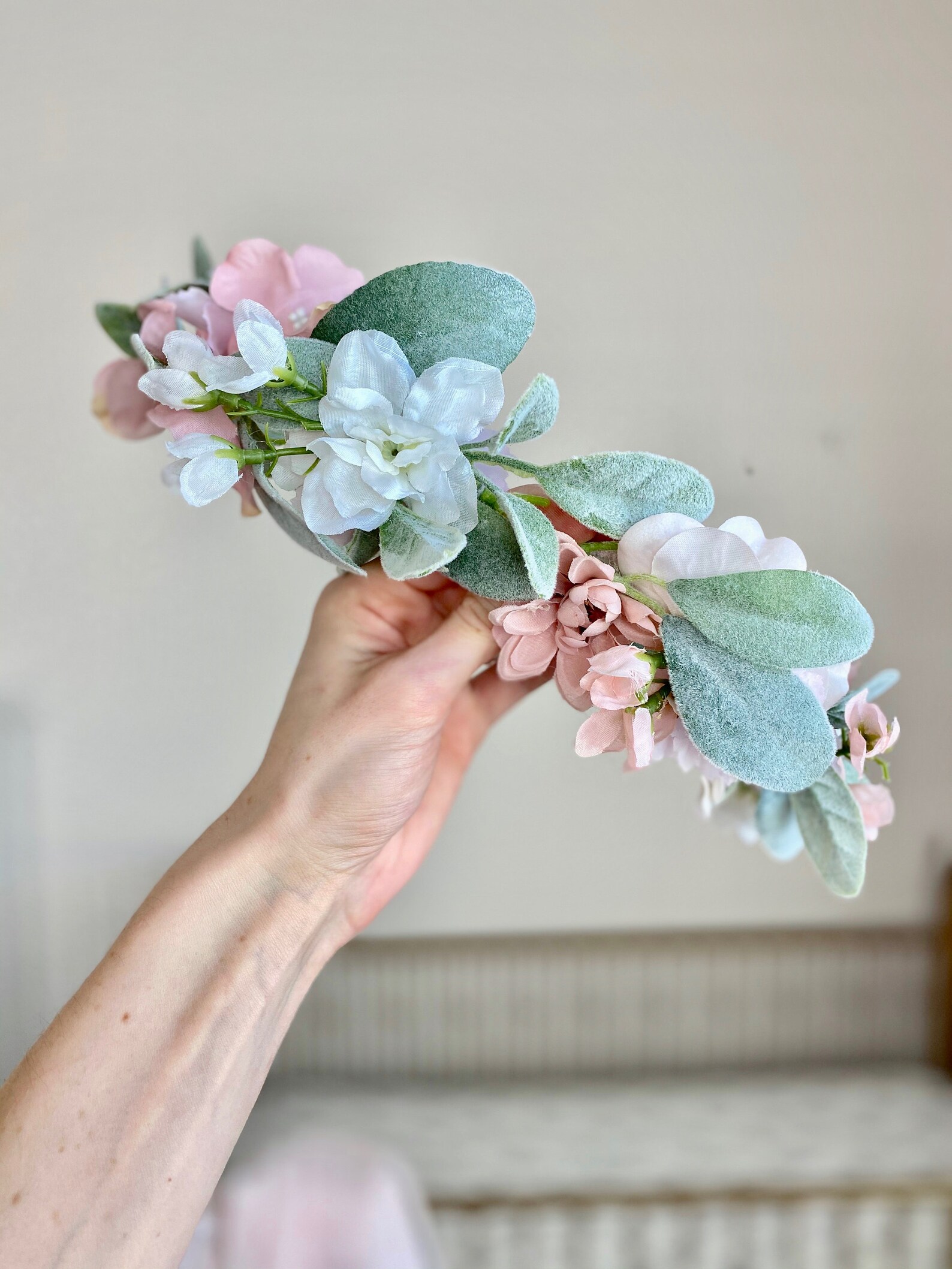 Baby Shower Flower Crown Adult Bridal Shower Bride Flower Etsy
