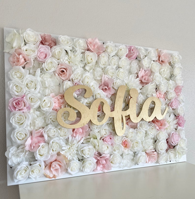 Blush Pink Nursery Decor Flower Wall Nursery Decor Girl Baby Etsy