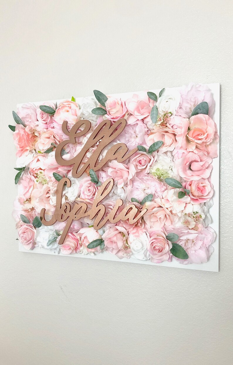 Flower Wall Decor Rose Gold Decor Rose Gold Wall Art Rose Etsy