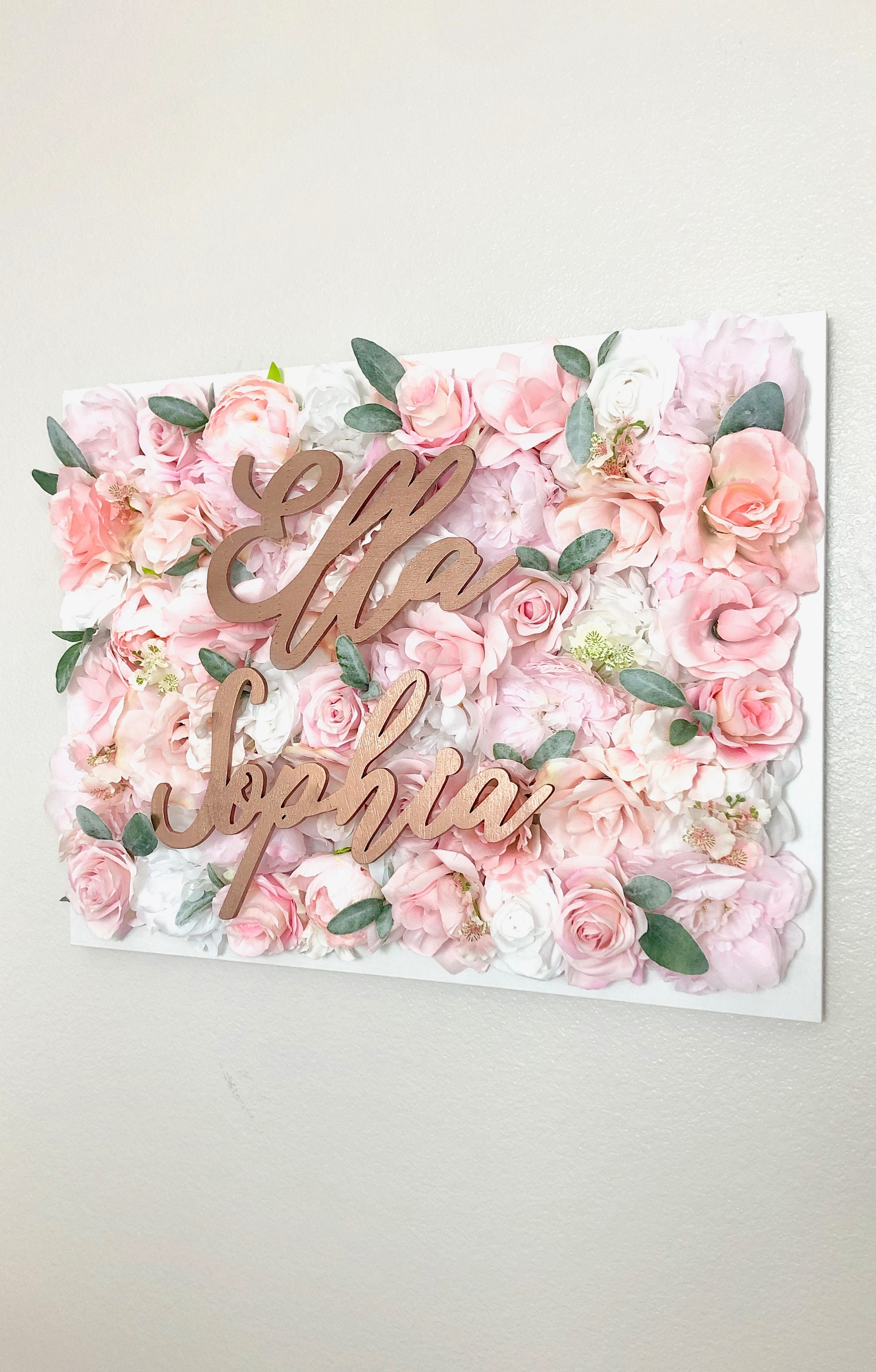 Flower Wall Decor Rose Gold Decor Rose Gold Wall Art Rose Etsy