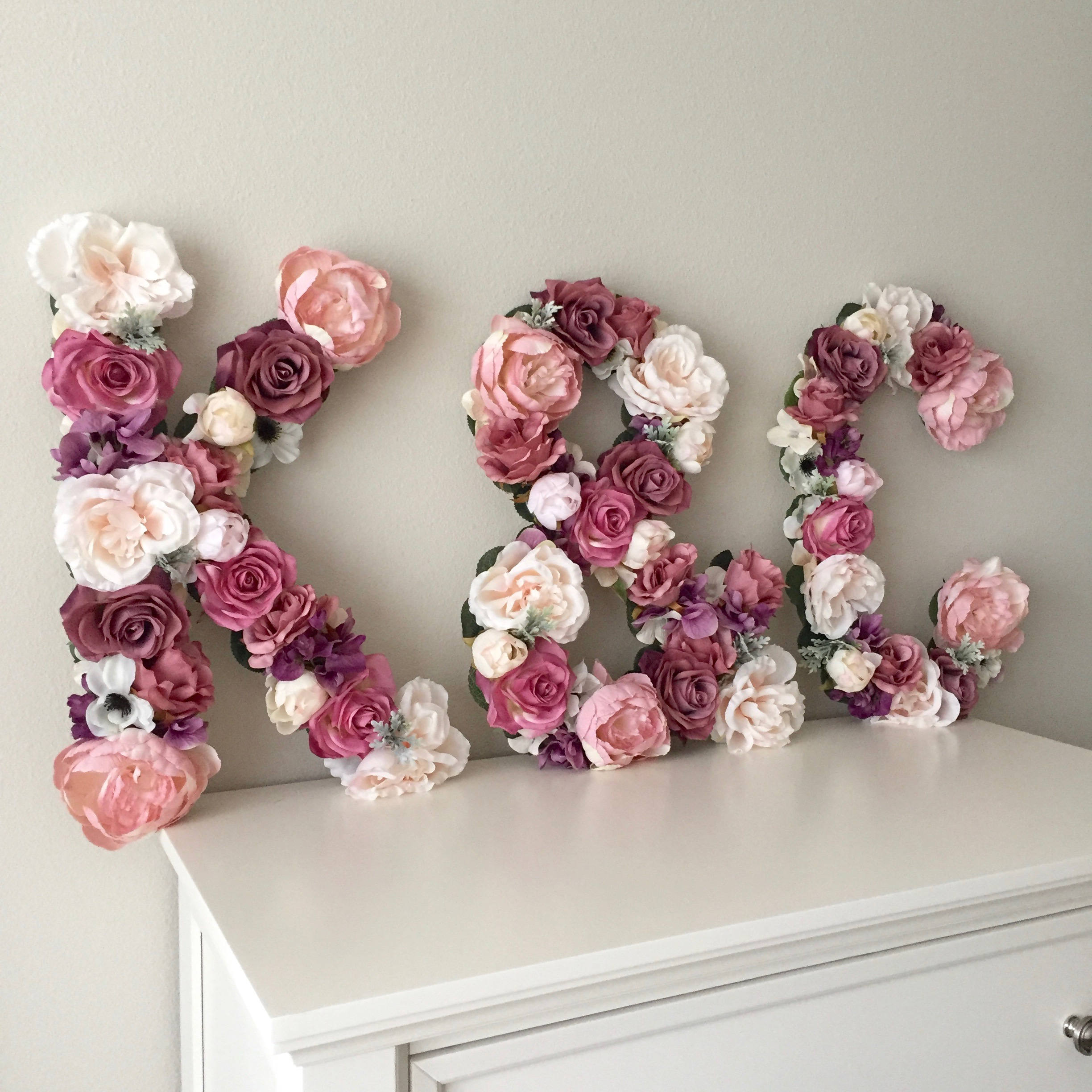 Floral Letter Flower Letter Large Flower Letter Decor Etsy