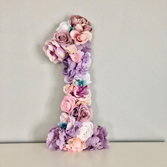 First Birthday Decor 1st Birthday Party First Birthday Outfit Girl Flower  Letter Flower Number Floral Number Floral Letter Girl Party 