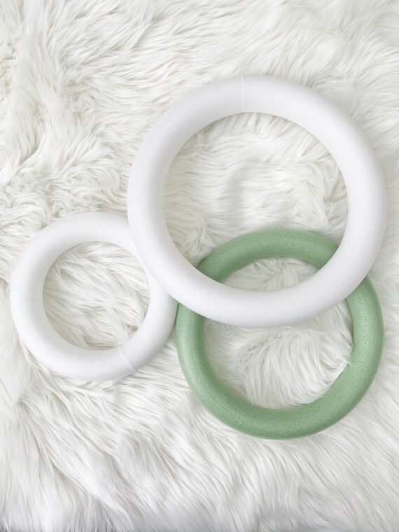 2.8 Inch Foam Wreath Forms Round Craft Rings for DIY Art Florists Pack of 2  