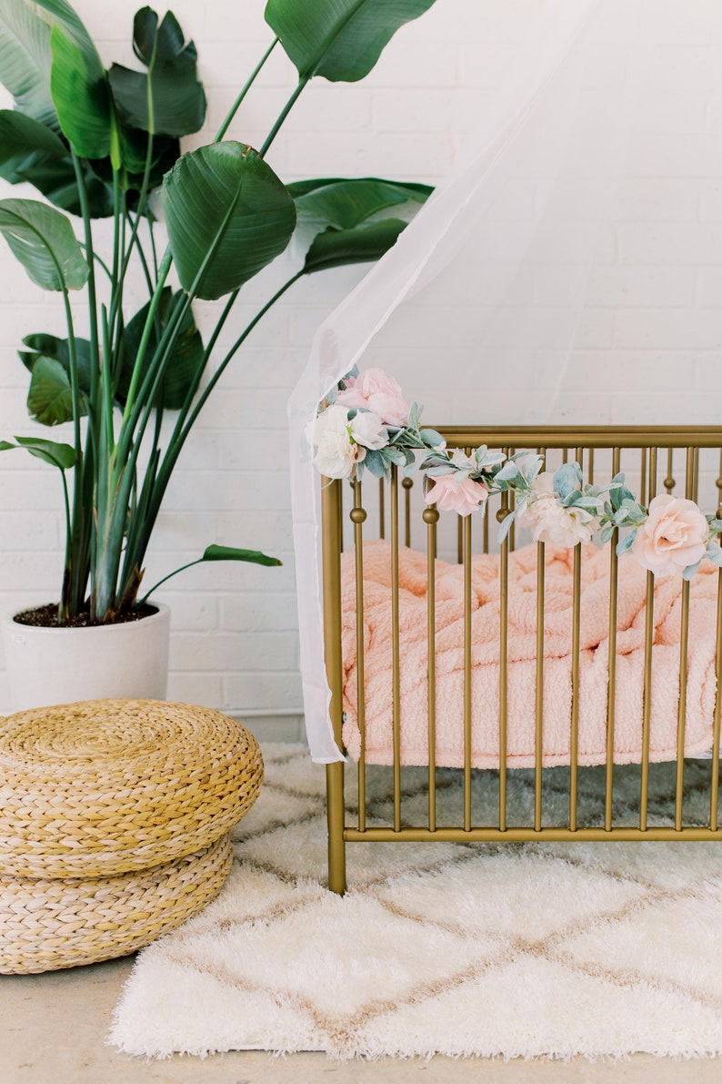 Vertical Floral Garland Wall Hanging Blush Pink And E0F