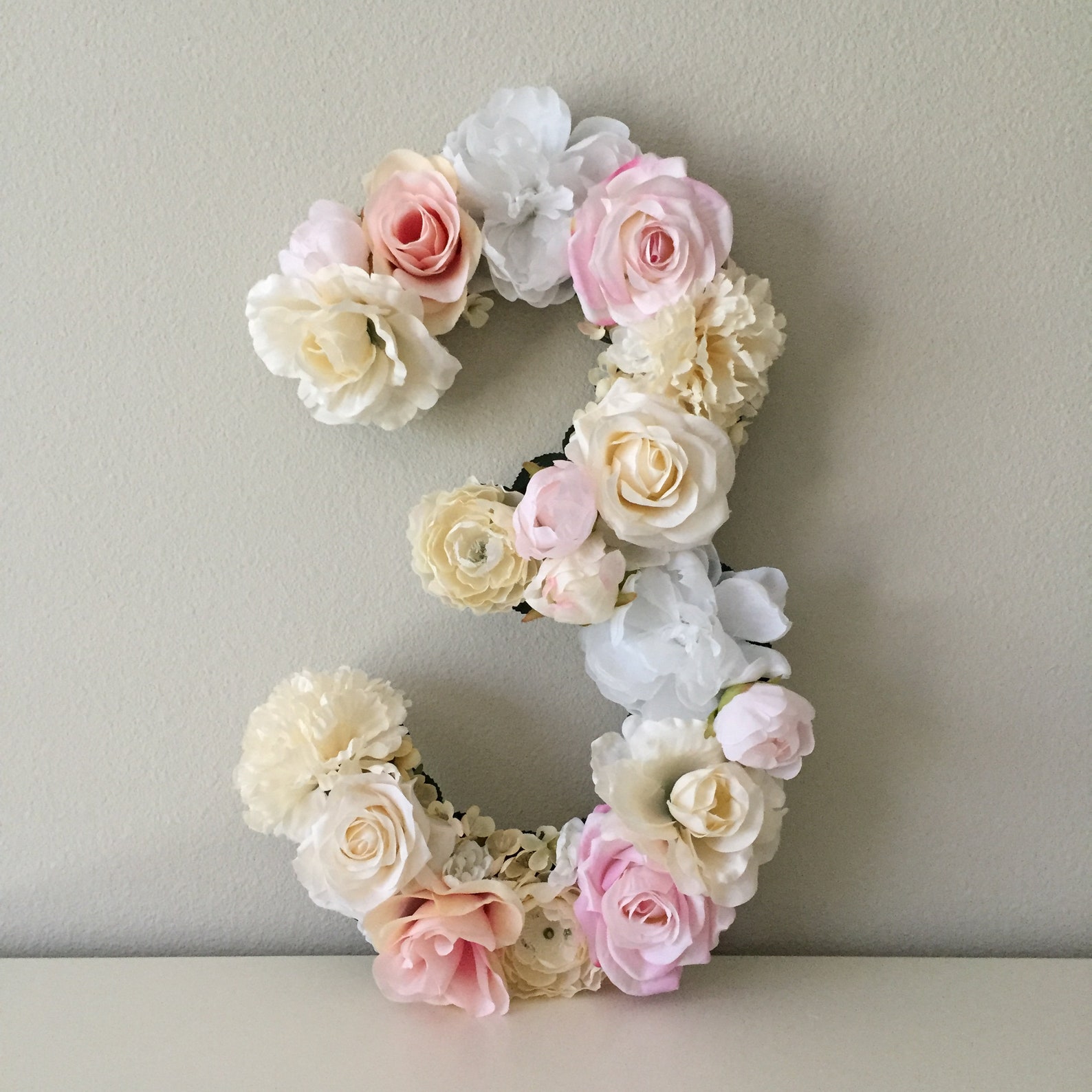 First Birthday Number Flower Number Birthday Decor Birthday Etsy