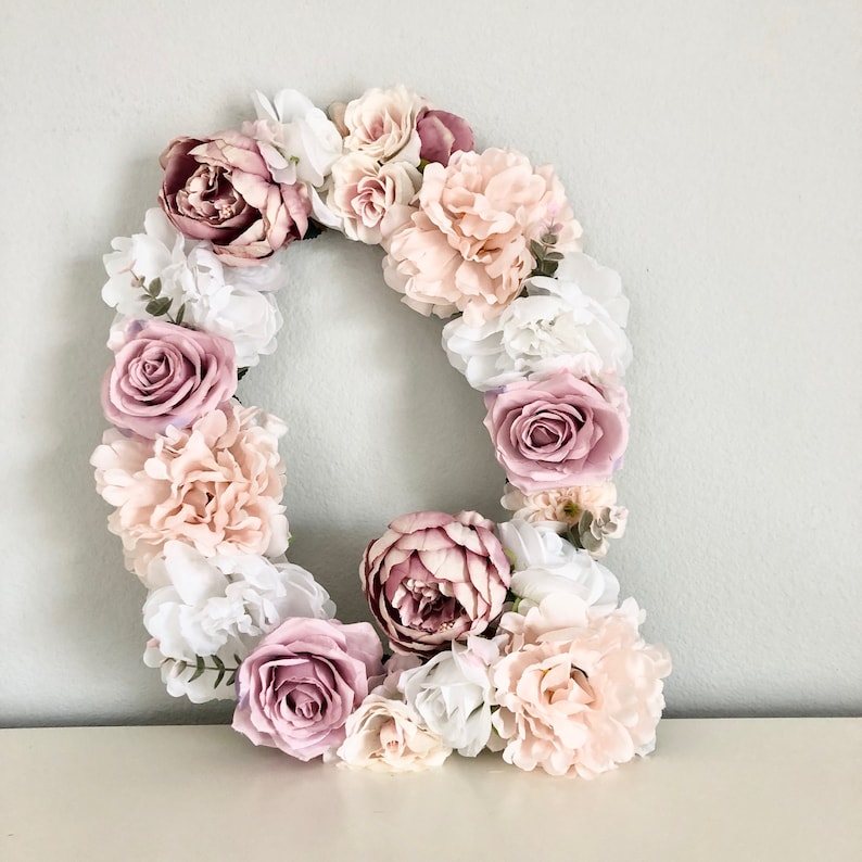 Floral Nursery Decor Wedding Gift Flower Initial Nursery Letter Large Floral Letter Floral Baby Shower Prop Baby Gift Flower Letter