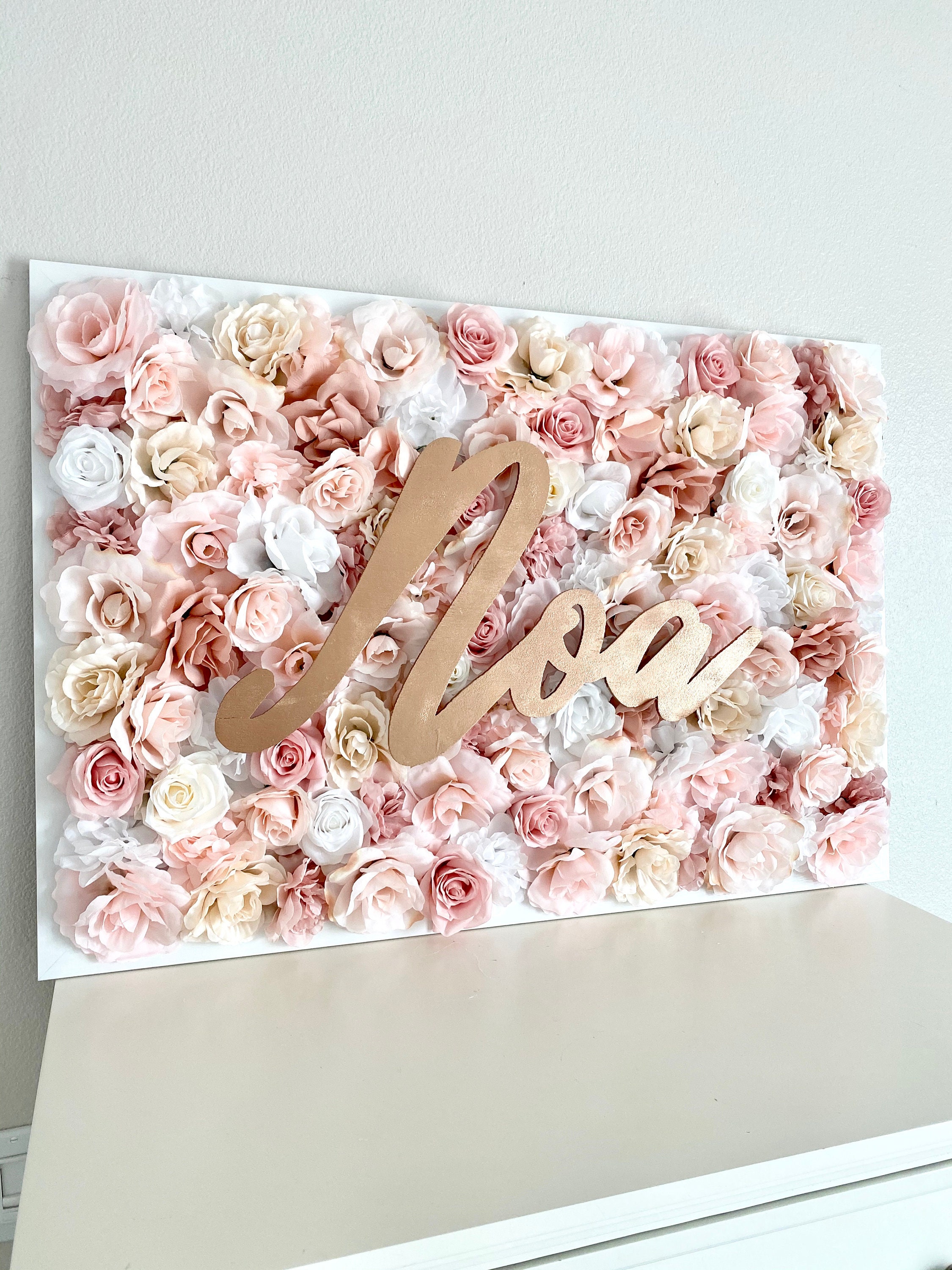 Wall Décor Girl Nursery Decor Floral Letter Name Sign Floral Nursery