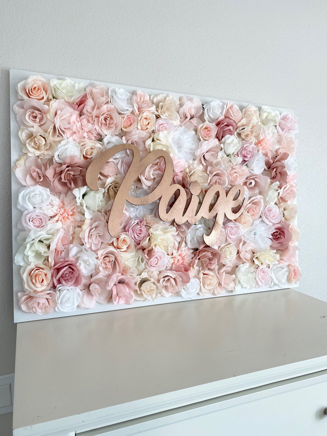 Flower Wall Name Sign Teen Girl Room Name Decor Teen Girl Gift Girl