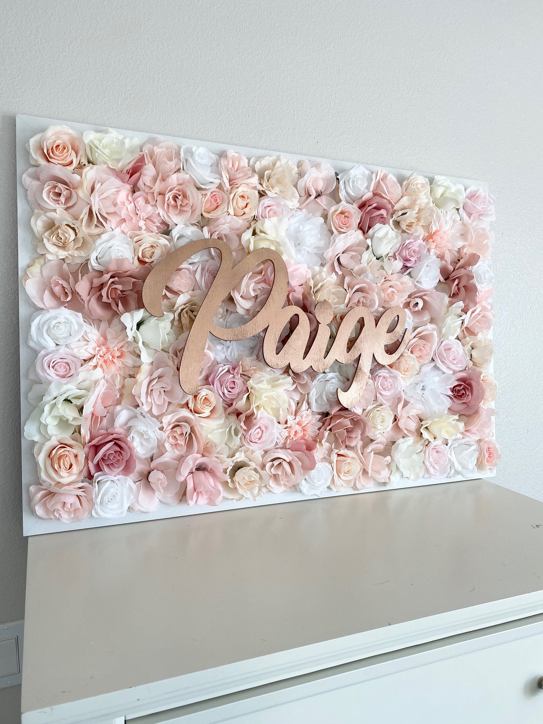 Flower Wall Name Sign Teen Girl Room Name Decor Teen Girl Gift