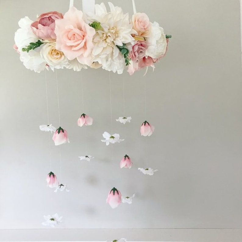 Flower Mobile Crib Mobile Floral Mobile Girl Nursery Decor Etsy