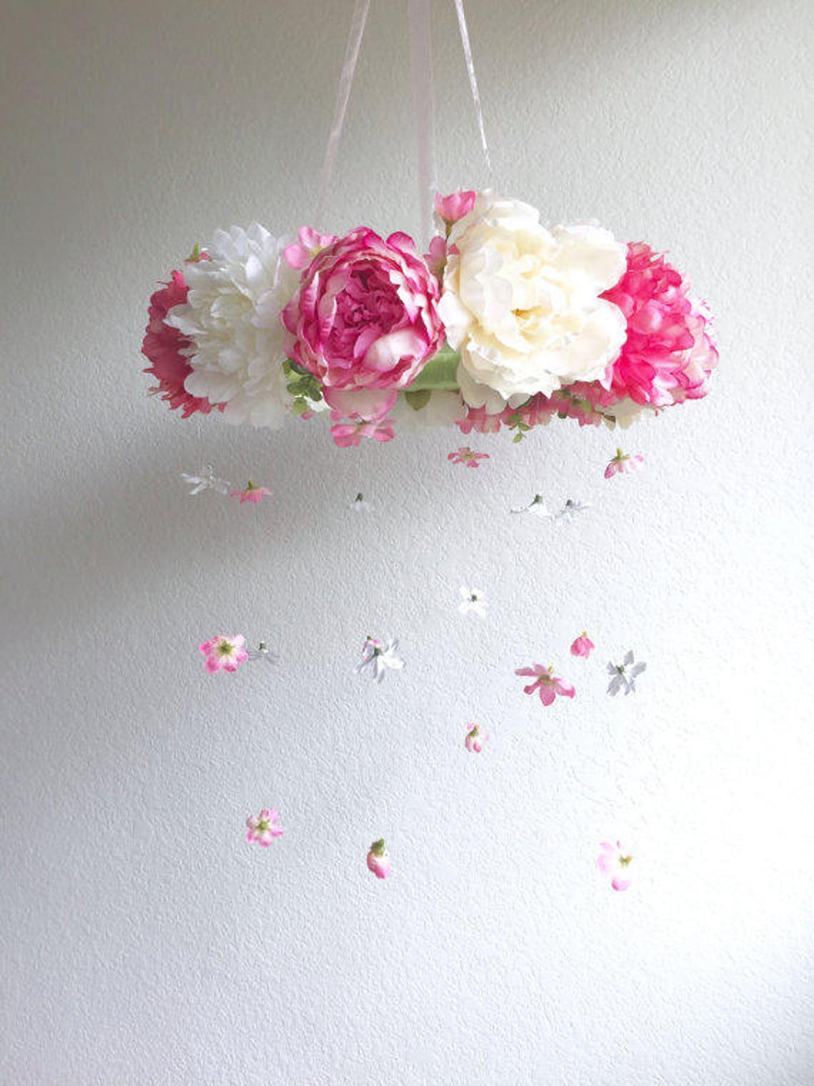 Flower Mobile Baby Mobile Floral Mobile Flower Chandelier Etsy