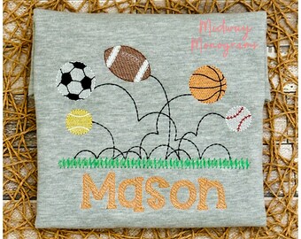 Personalized Boy's Sports Shirt: Toddler All-Sports Tee