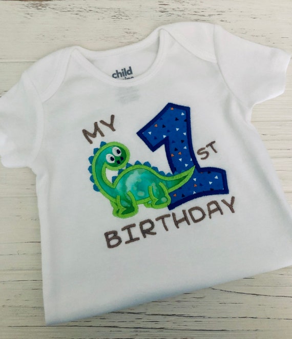 1st birthday dinosaur onesie