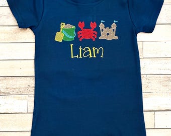 Personalized Boys Beach Romper: Summer Vacation Outfit