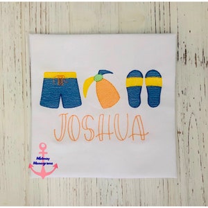Personalized Boys Beach Tee: Summer Vacation Shirt