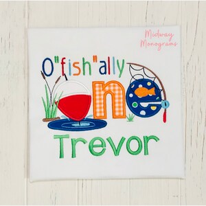 Fishing First Birthday Shirt: O&#39;fish&#39;ally One, Personalized Boy&#39;s Tee