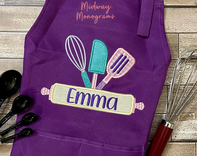 Personalized Apron For Kids - Kids Apron - Personalized Apron With Pockets - Personalized Gifts For Kids - Child Apron Personalized