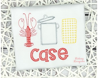 Personalized Crawfish Boil Sketch Shirt - Kids Cajun Theme