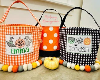 Personalized Halloween Bucket - Trick or Treat Bucket For Kids