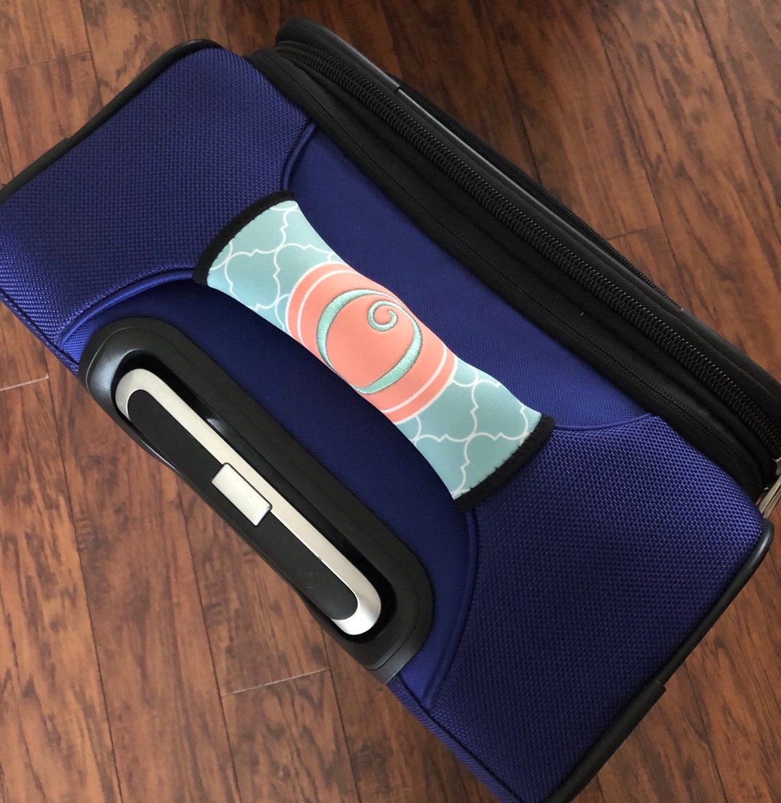 Monogrammed Luggage Handle Wrap Luggage Spotter Wrap Etsy