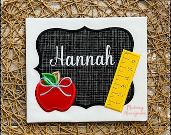 Personalized Applique Back To School Shirt – First Day Outfit