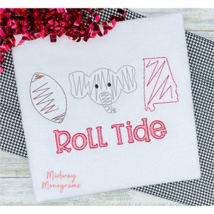Kids Alabama Football Shirt: Elephant Mascot, Crimson Tide