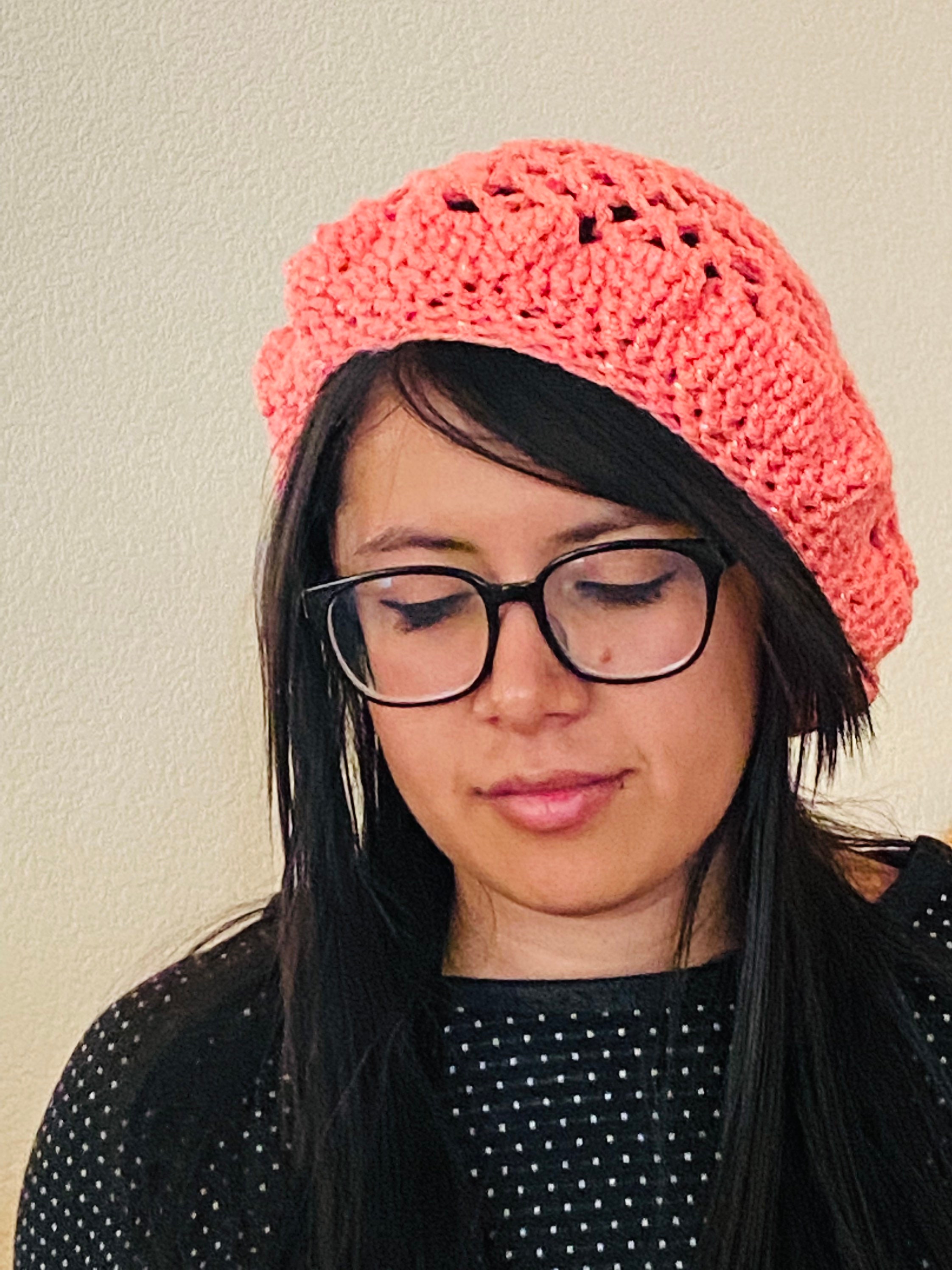 ✋TRADED✋Rainbow handmade crochet slouch beret hat Rainbow Cloud Beret - Kawaii Crochet Weather Themed Hat by  main image 2