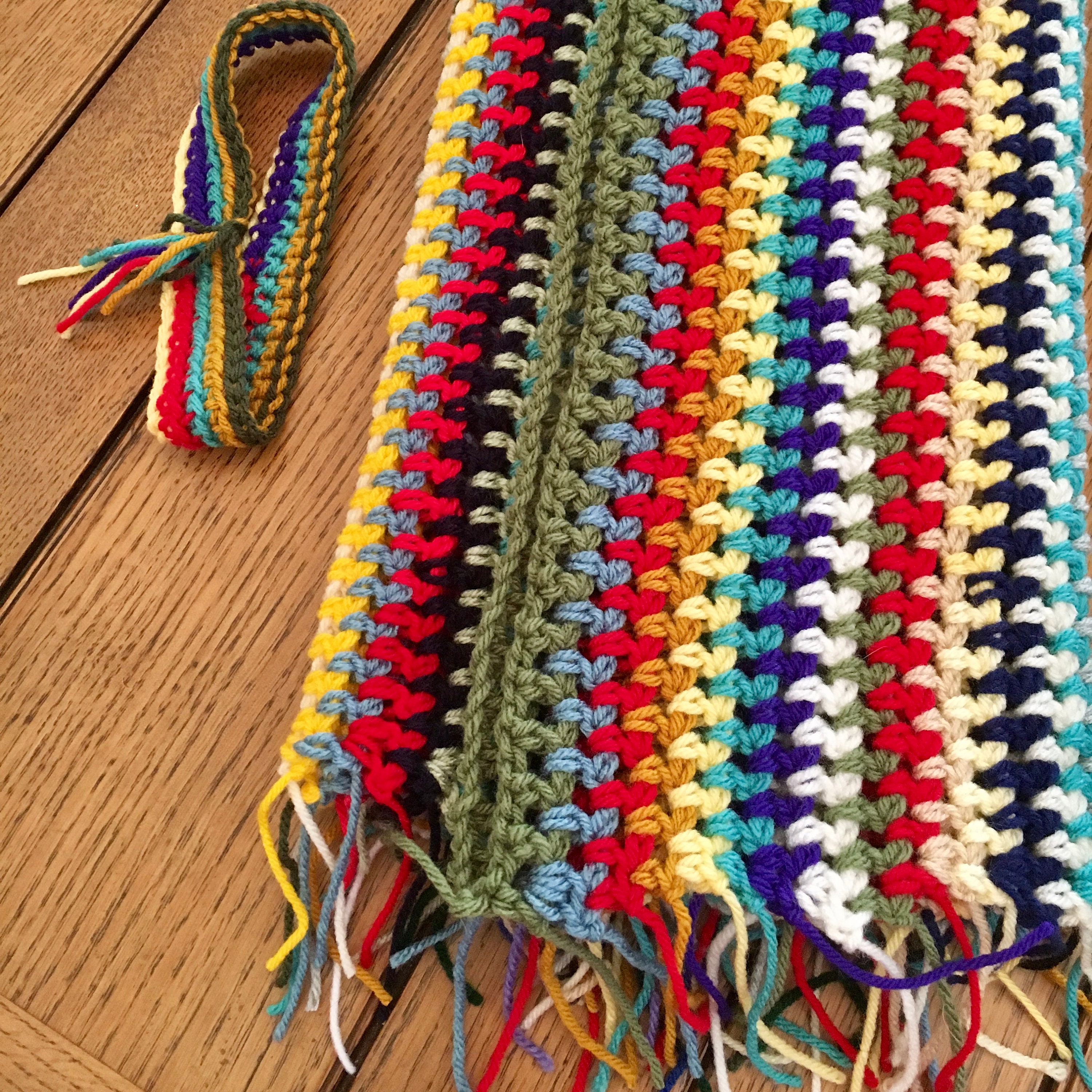 Hippie Rainbow Baby Blanket Headband Set Boho Vintage 70s Etsy